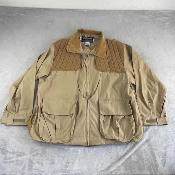 Vintage Gamehide Game Hunting Shooting Jacket Men 2XL Beige Padded Shoulders‎
